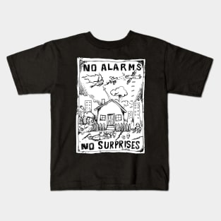 No Surprises Illustrated Lyrics Kids T-Shirt